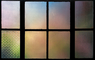 Abstract colorful backlit window