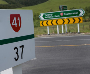 Signs at Highway 41 New Zealand