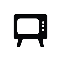 Fototapeta premium Old retro tv icon isolated on white background