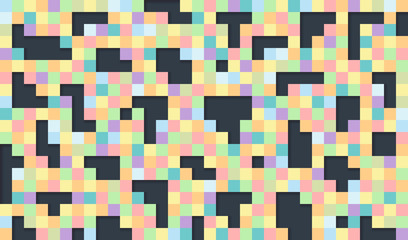 Beautiful tiles background. Colorful pixel background for card or poster - vector illustration.