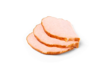 Smoked meat isolated on white background.
