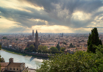 Fototapeta premium Panoramic view of the city of Verona