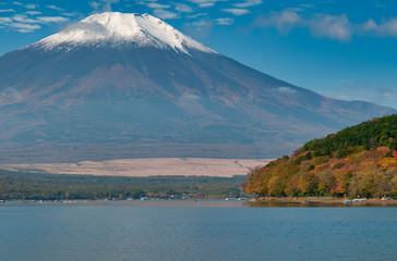 富士山, 山中湖, 風景, 雪, 自然, 空, 雲, 日本, 青, 美しい, 頂点, マウント, 景色