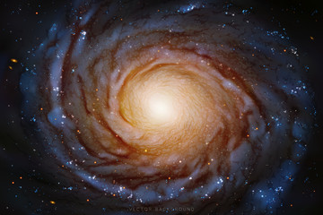 Spiral galaxy. Space vector background. Elements of this image furnished by NASA © arvitalya