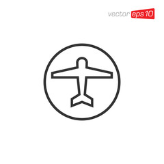 Plane Transportation Icon Logo Design Vector