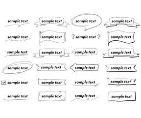 おしゃれな手書きの見出しやタイトルの装飾/素材/吹き出し