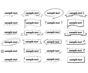 おしゃれな手書きの見出しやタイトルの装飾/素材/吹き出し