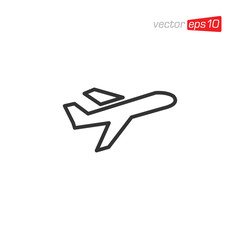 Plane Transportation Icon Logo Design Vector