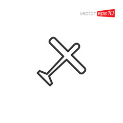 Plane Transportation Icon Logo Design Vector