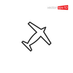 Plane Transportation Icon Logo Design Vector
