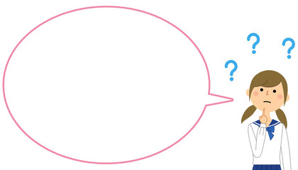 疑問をもつ学生　ふきだし