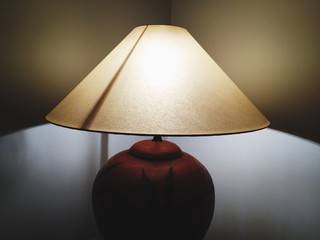 lamp on the table