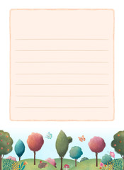 Notepad template with border that would fit 4