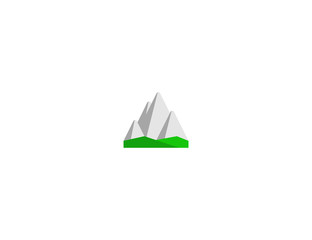 Mountain vector flat icon. Isolated mountain hill emoji illustration 