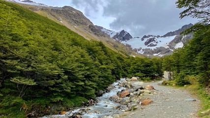 Fototapeta na wymiar Patagonia mountains - snow