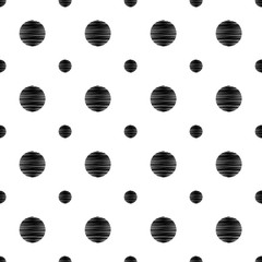 Polka dots ornament. Hatch. Seamless pattern. Vector illustration for web design or print.