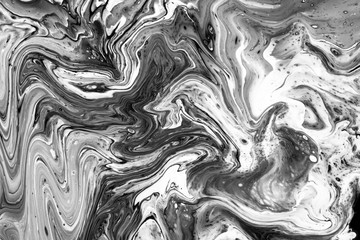 Black and white marble acrylic background. Abstract Wallpaper.