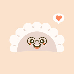 Dumplings (pierogi, varenyky, pelmeni, ravioli) set. Dumplings isolated on background. Polish cuisine. Eastern european cuisine. Vector hand drawn illustration.