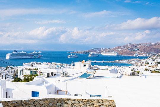 View from Mykonos Island in Greece