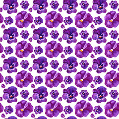 Violets seamless pattern