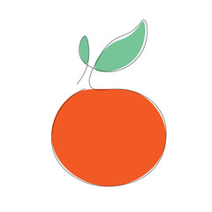 Orange fruit icon vector illustration
