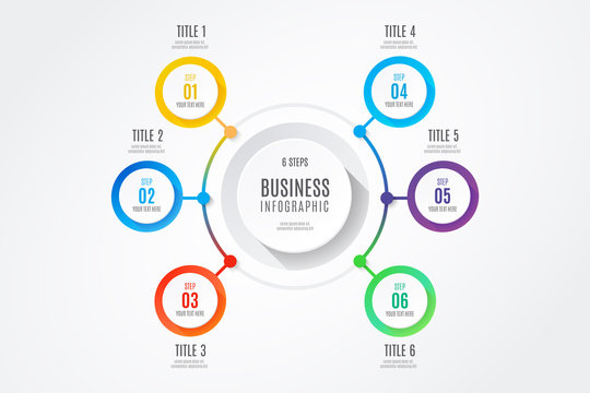 Professional Business Infographic 6 Steps 