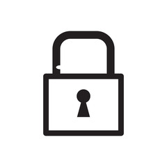 Padlock line icon