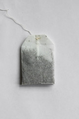 Bag of tea on white background