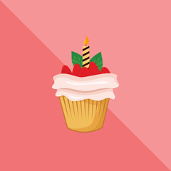 sweet cupcake vector, cute cupcake vector illustration