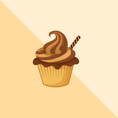 sweet cupcake vector, cute cupcake vector illustration