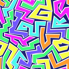 eighties neon seamless pattern 