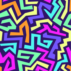 eighties neon seamless pattern  - 324264663