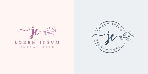 Initial jc feminine logo collections template - vector