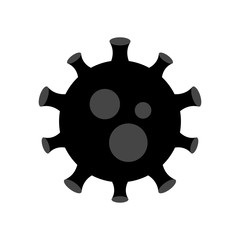 Obraz premium Novel Coronavirus. Concept of Chinese Coronavirus 2019-nCoV Black Vector illustration. Covid 19