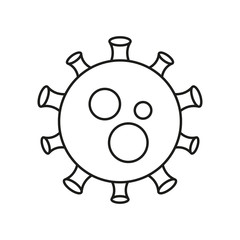 Novel Coronavirus. Concept of Chinese Coronavirus 2019-nCoV Line Vector illustration. Covid 19