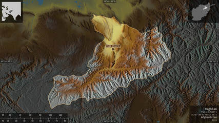 Baghlan, Afghanistan - composition. Relief