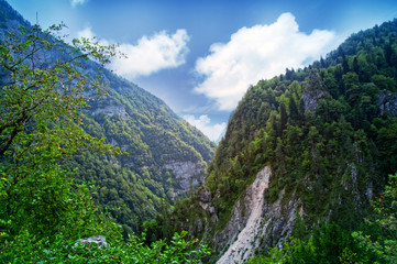 Fototapeta na wymiar trip to the Caucasus mountains
