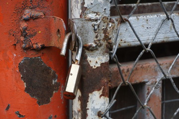 old door with lock
