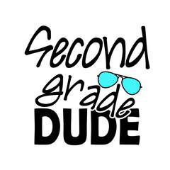 Third grade dude svg. Back to school vector file.
