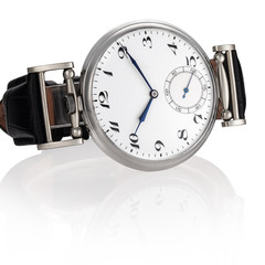 Wrist watch on a white background with the front side