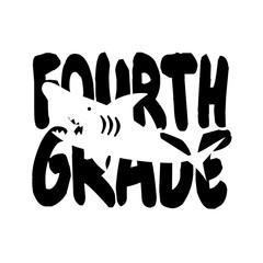 Fourth grade svg. Back to school vector file.