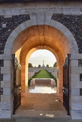 Obraz premium entrance to the graveyard Tine Cot cemetery
