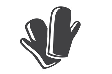 Obraz premium Hand glove icon vector