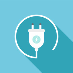 electric plug icon design , power wire cable, vector illustration