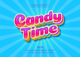 Cute Candy text effect, editable font style