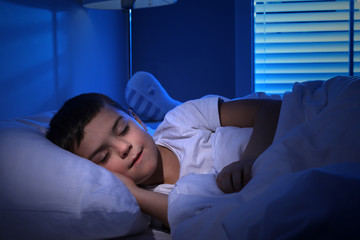 Cute little boy sleeping at home. Bedtime