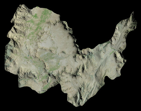 Kabul, Afghanistan - isolated. Satellite