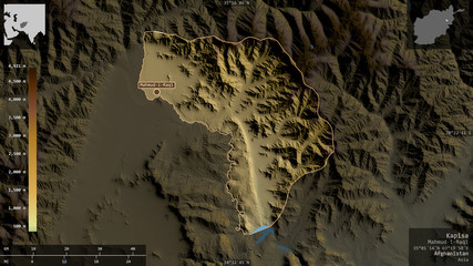 Kapisa, Afghanistan - composition. Physical