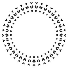 New ink Abstract circle pattern mandala flower floral petal stack zentangl spirograph modern circular pattern sun star rays tribal lace motif black white single art mehendi Digital textile frame stamp