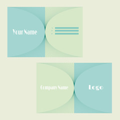 Green futuristic vector business card vector